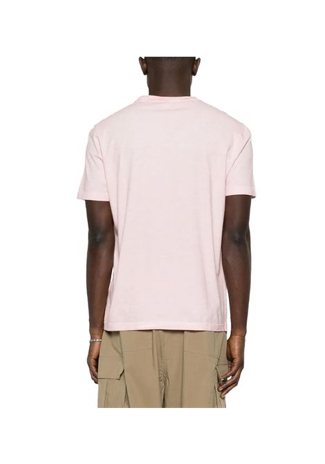 T-shirt Dondup uomo US198JF0355U ZL4 Rosa logo manica corta cotone girocollo DONDUP | T-shirt | US198JF0355U ZL4533